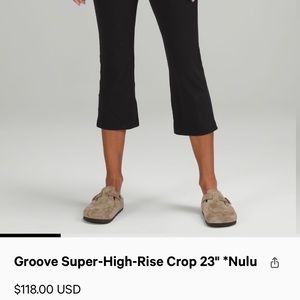 Lululemon Groove Super-High Rise Crop 23”